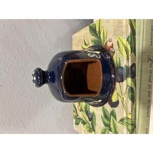 Wetheriggs Penrith Sponge Holder • Vintage English Pottery • Handmade Blue Crock